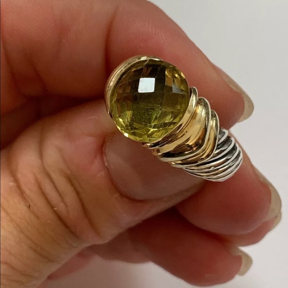 Authentic David Yurman Lemon Citrine 5.5 SS Gold. - Picture 4 of 7